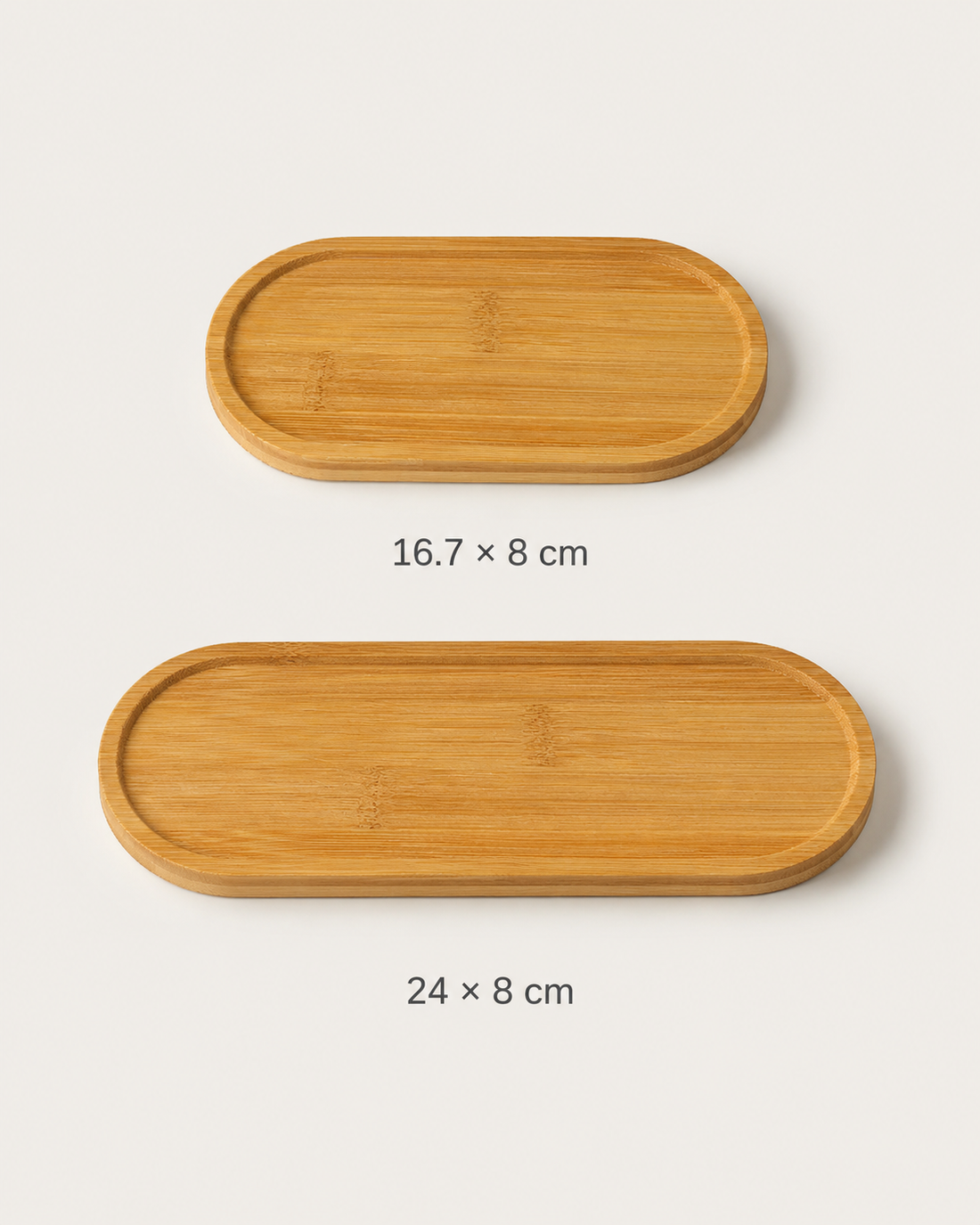 Bamboo Coaster Tray – size comparison