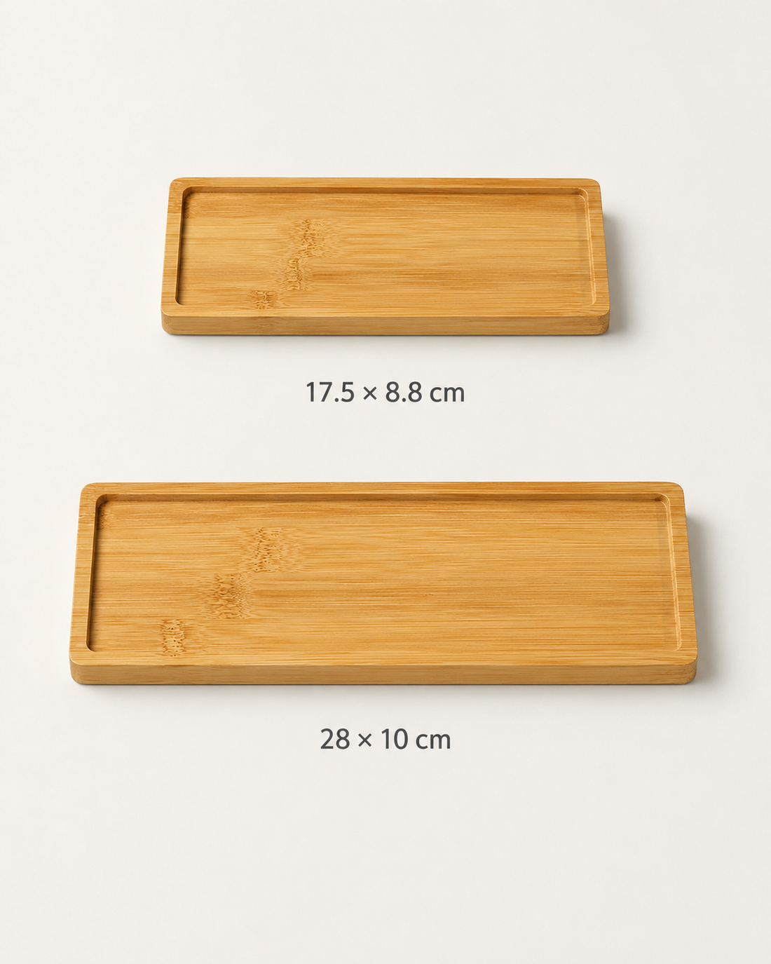 Bamboo Coaster Tray – size comparison