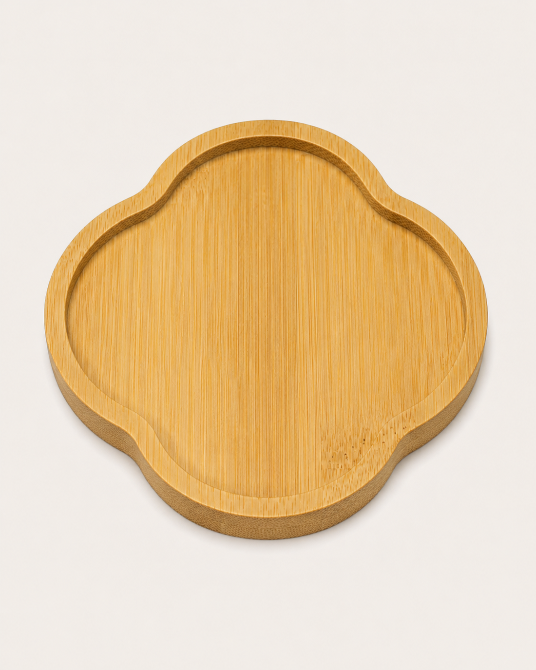 Bamboo Coaster Tray on white background