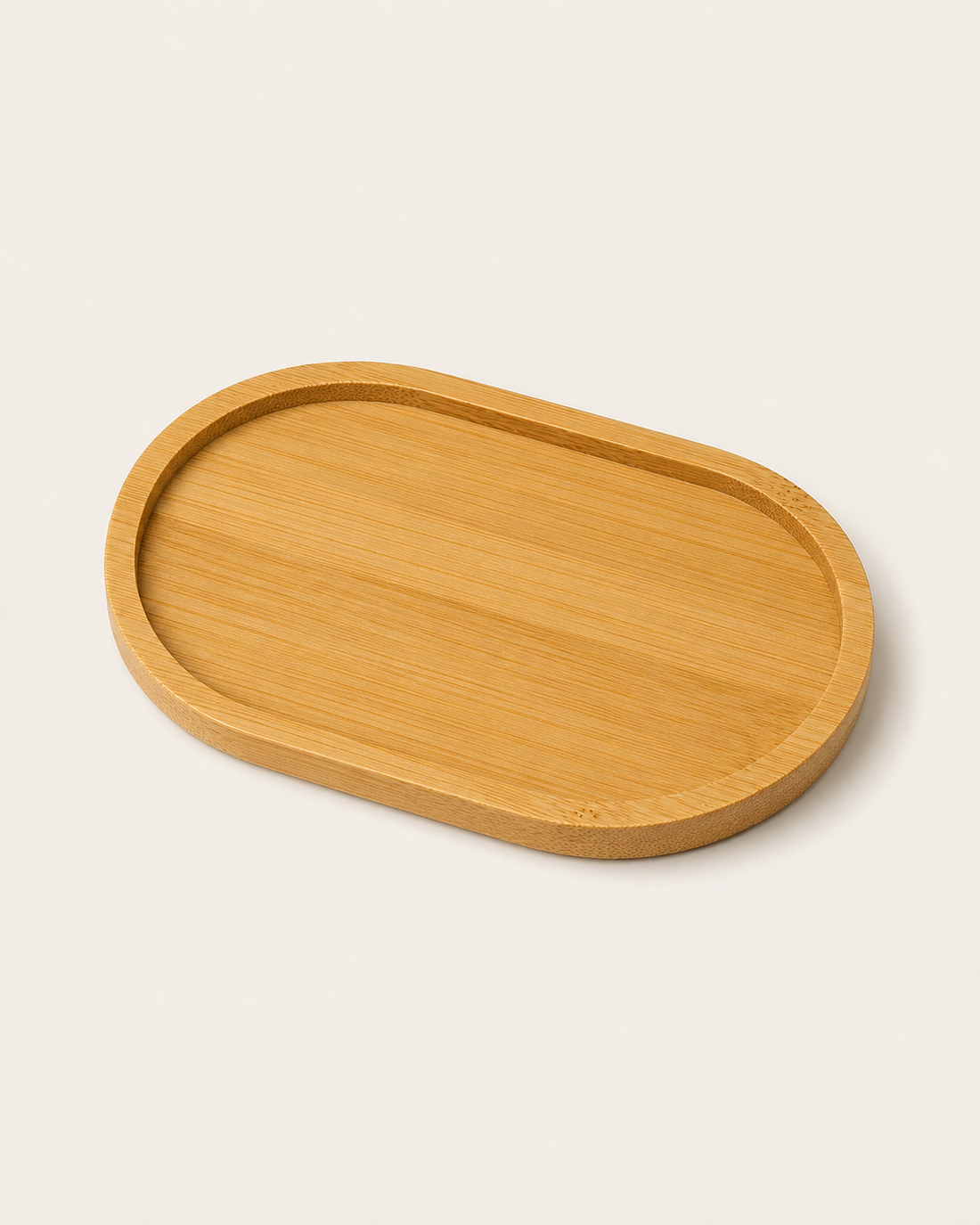 Bamboo Coaster Tray on white background