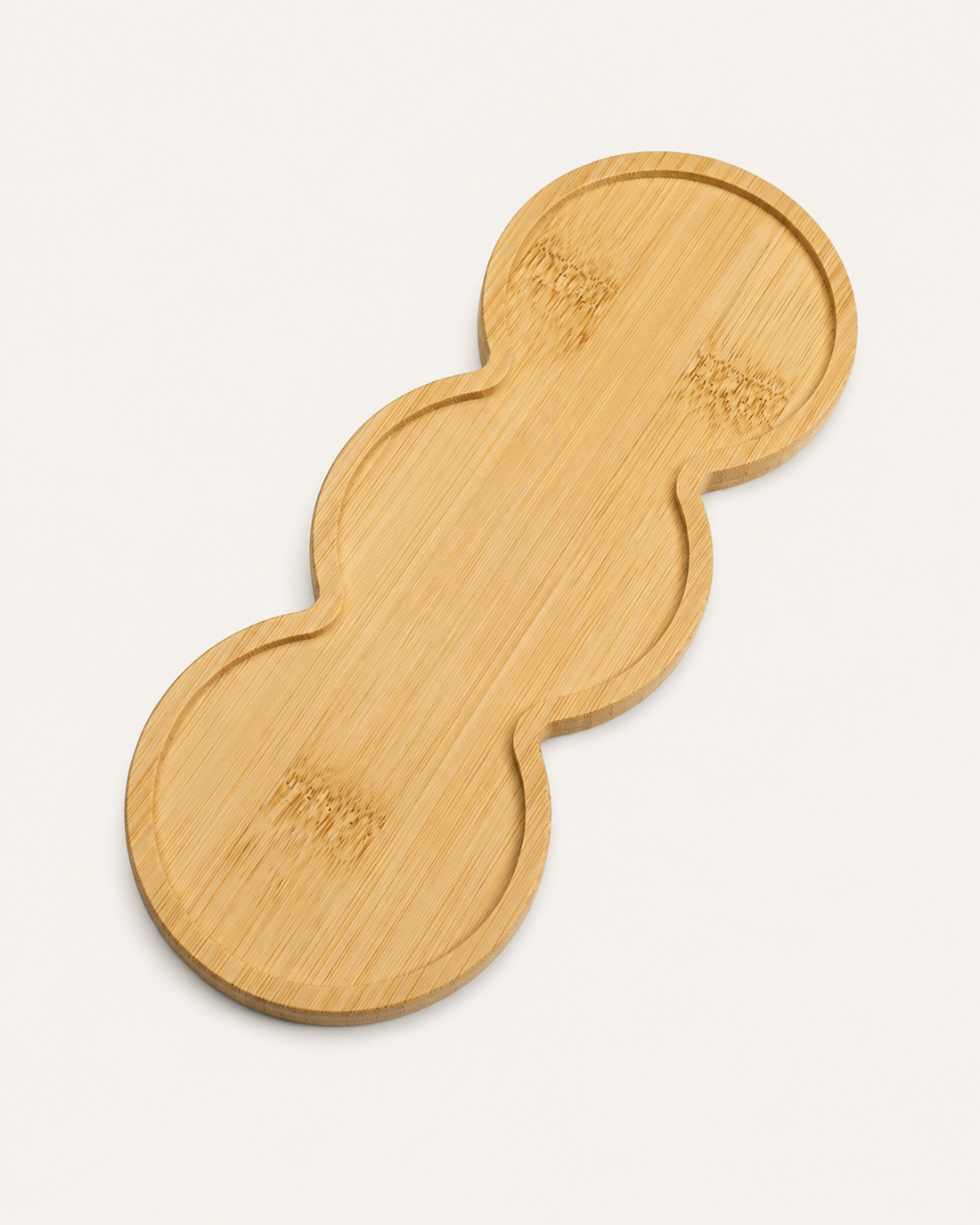 Bamboo Coaster Tray on white background