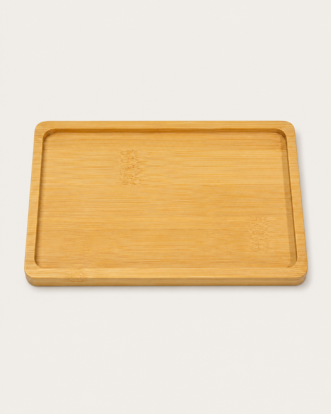 Bamboo Coaster Tray on white background