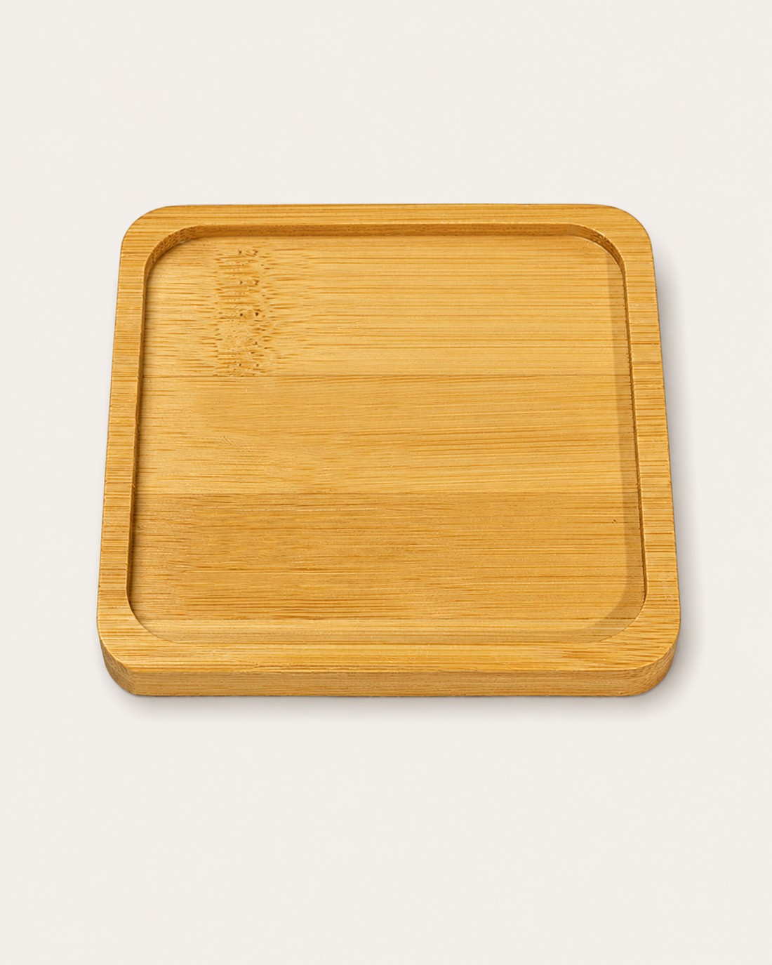 Bamboo Coaster Tray on white background