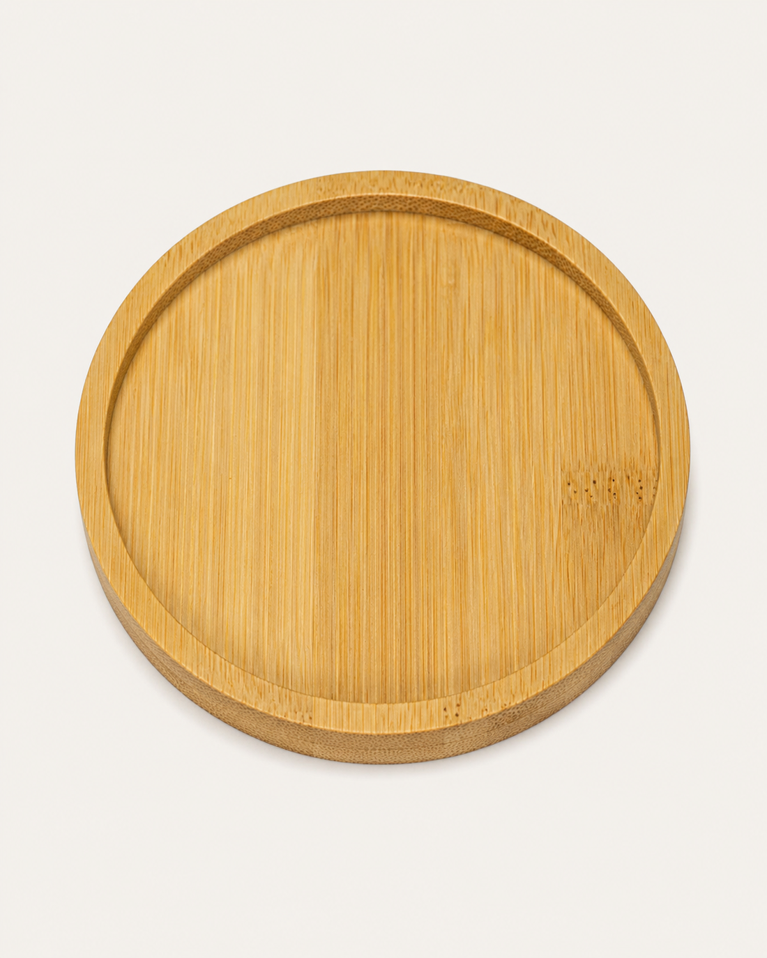 Bamboo Coaster Tray on white background