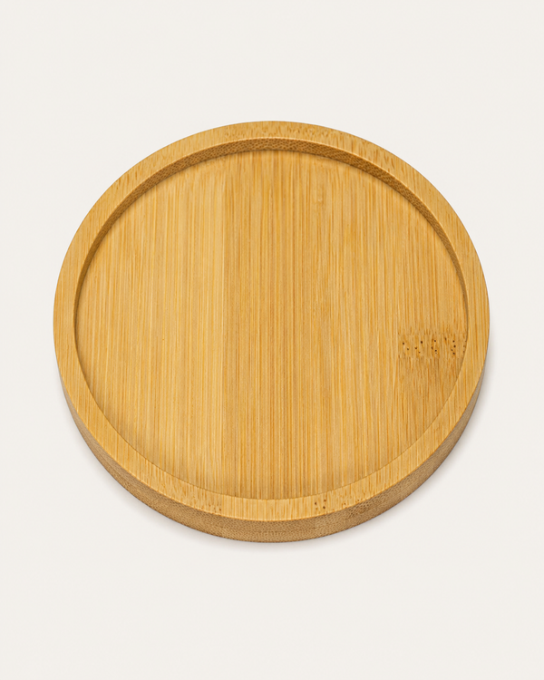 Bamboo Coaster Tray on white background