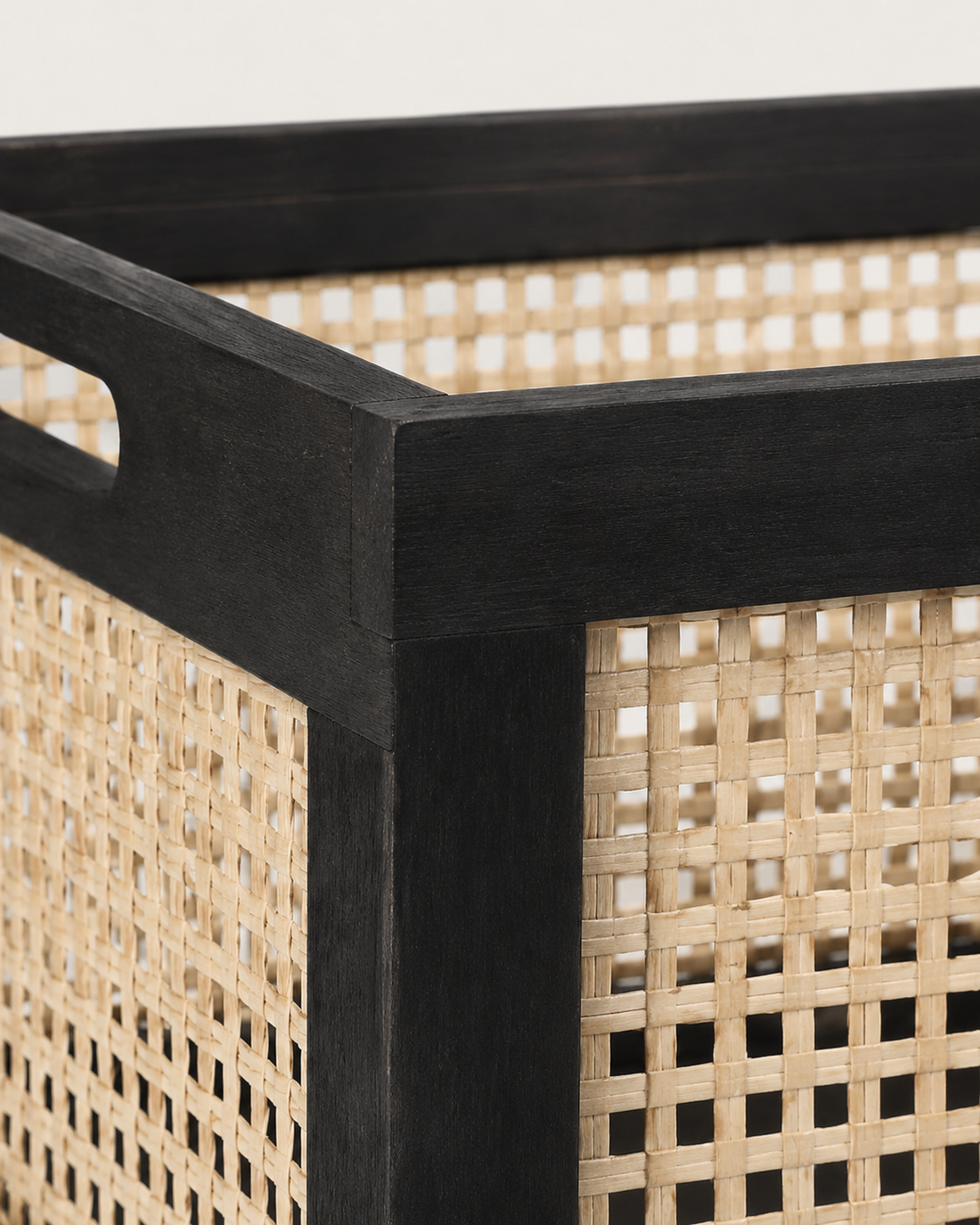 Woven Bamboo Storage Basket – close-up detail