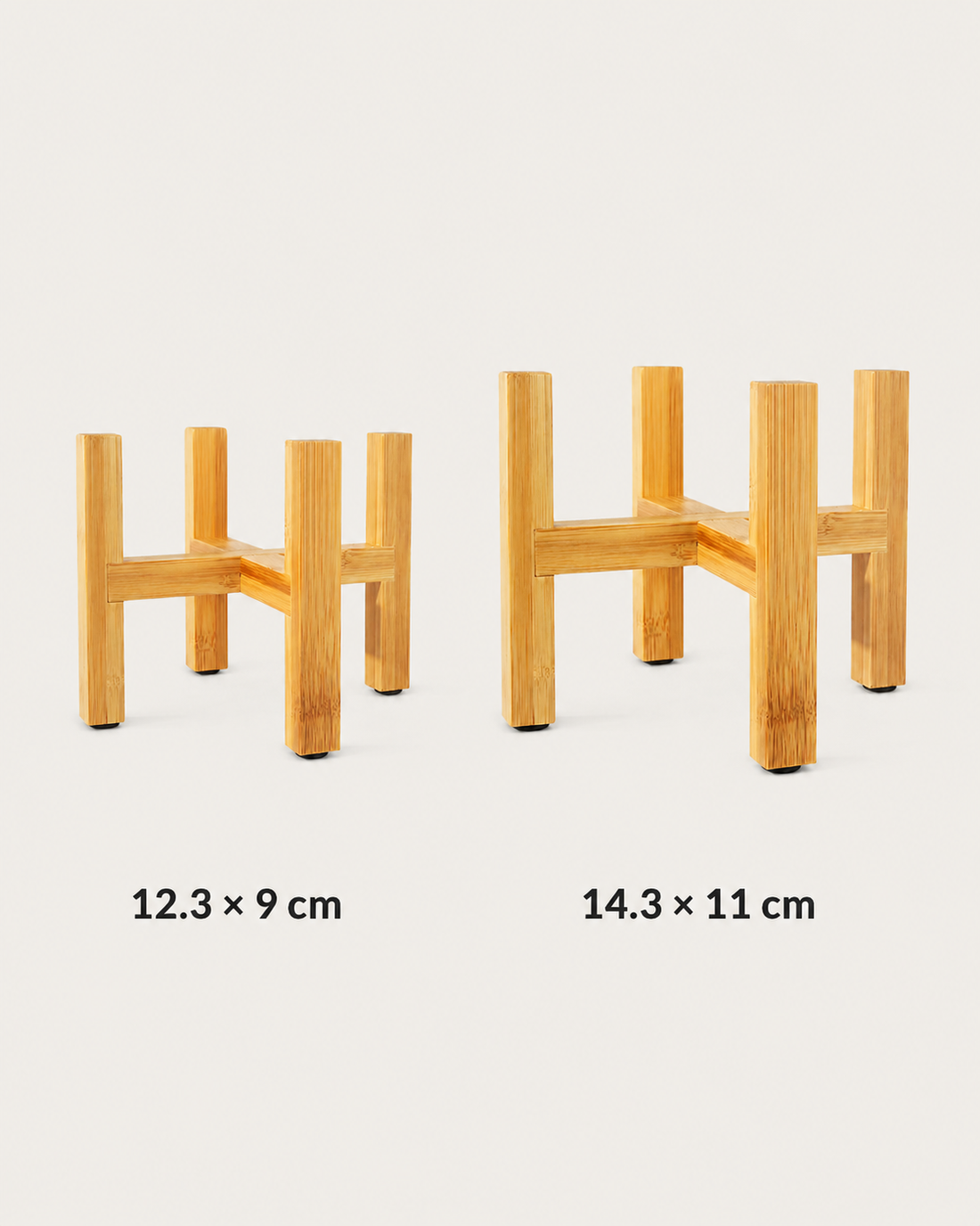 Bamboo Plant Stand – size comparison