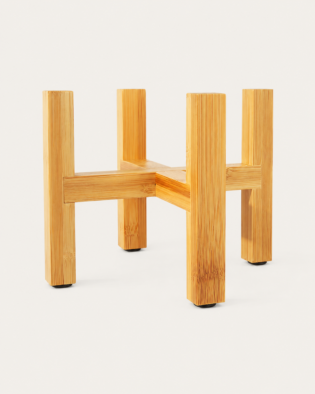 Bamboo Plant Stand on white background
