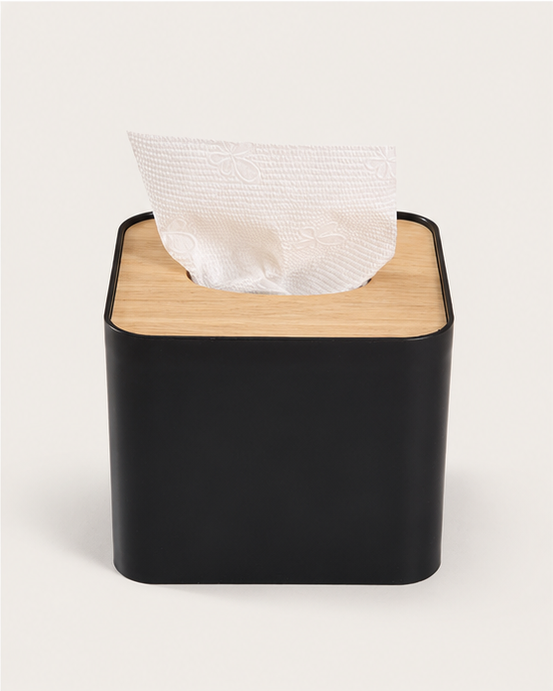 Bamboo Tissue Box on white background