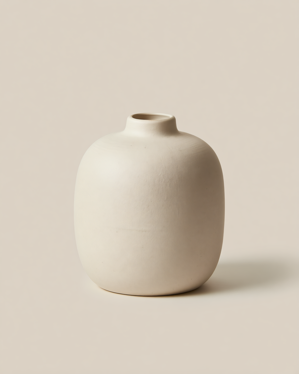 Bisque Vase — Barrel on white background