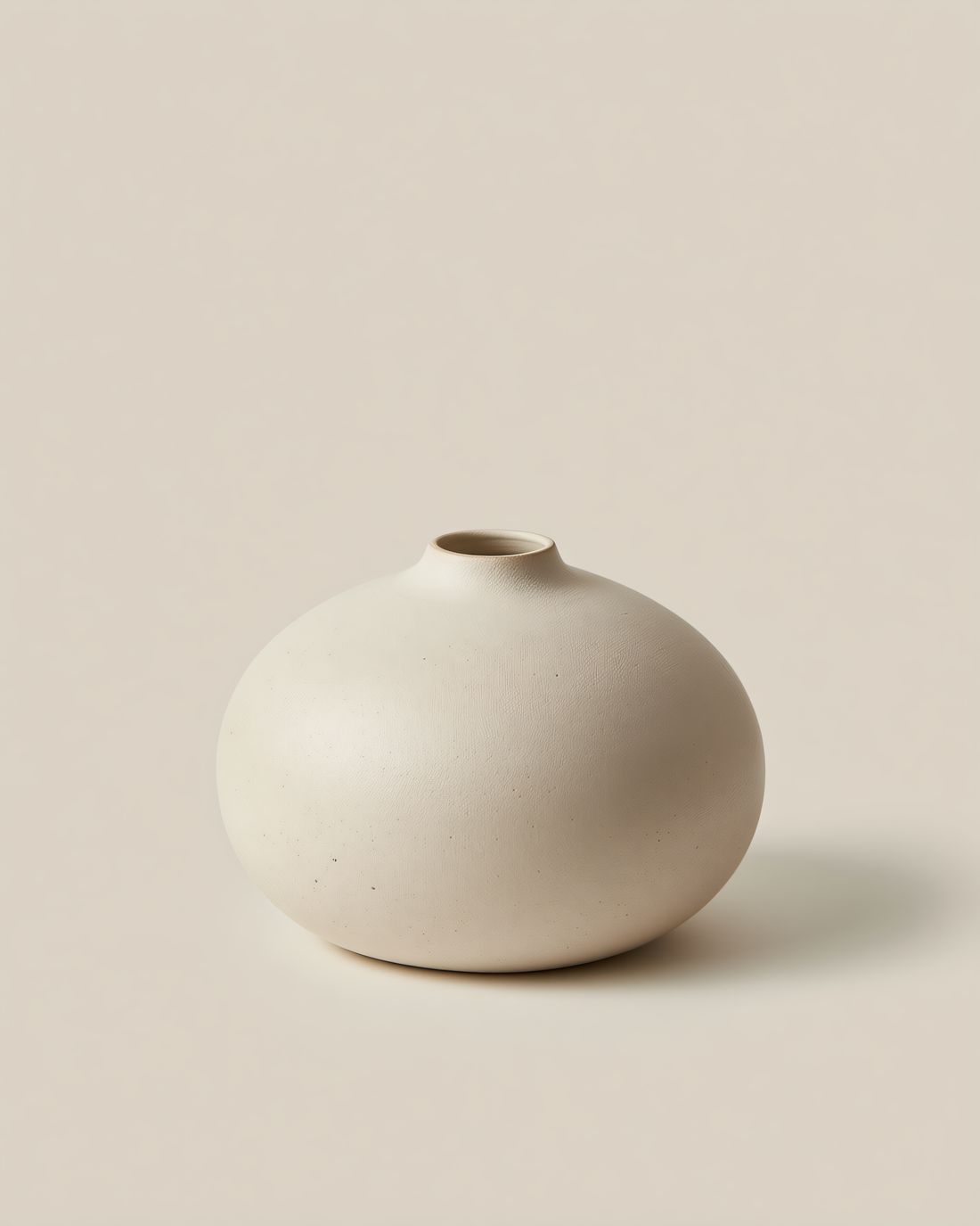 Component 3 of 3 — Bisque Vase Disc, low, 9 × 6.5 cm