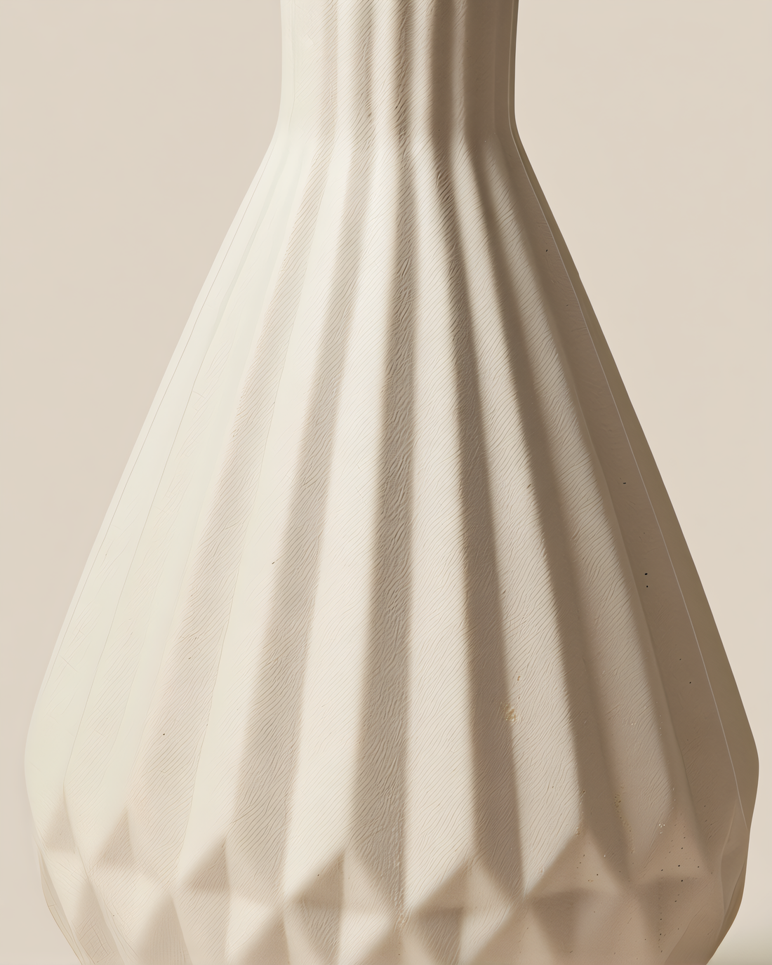 Bisque Vase — Faceted – close-up detail