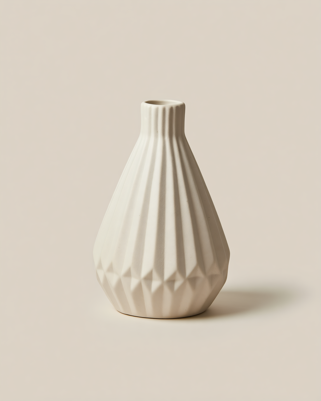Bisque Vase — Faceted on white background