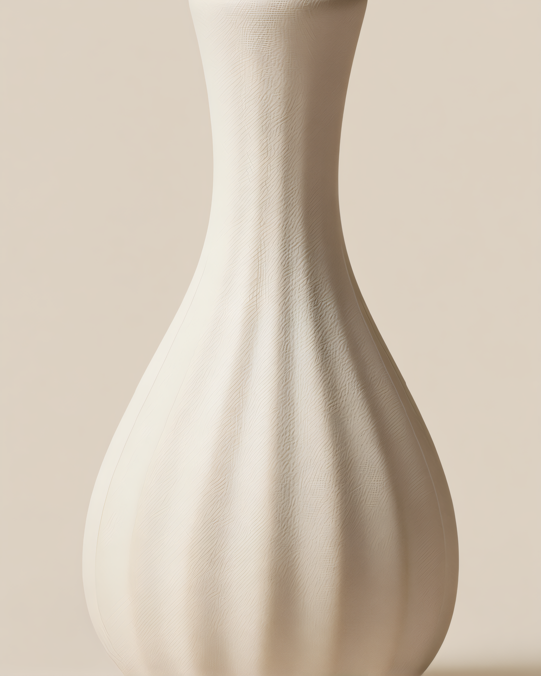Bisque Vase — Fluted – close-up detail
