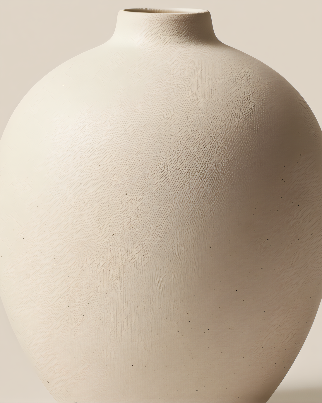 Bisque Vase — Round – close-up detail