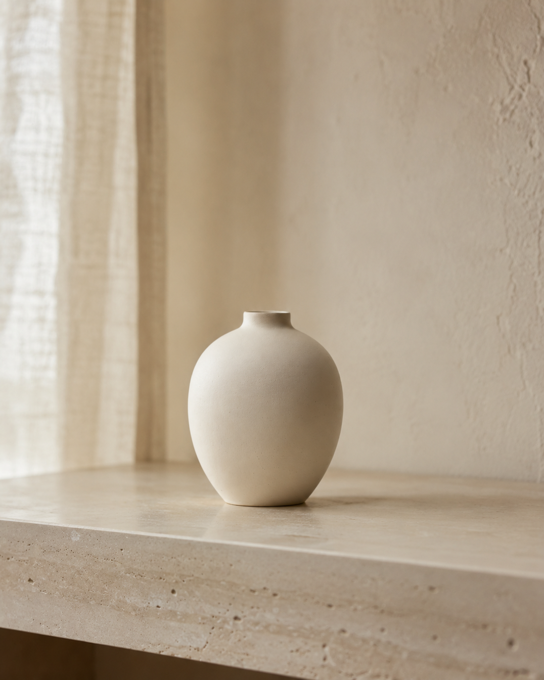 Bisque Vase — Round