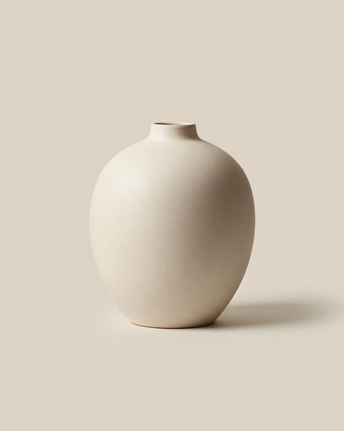 Bisque Vase — Round on white background