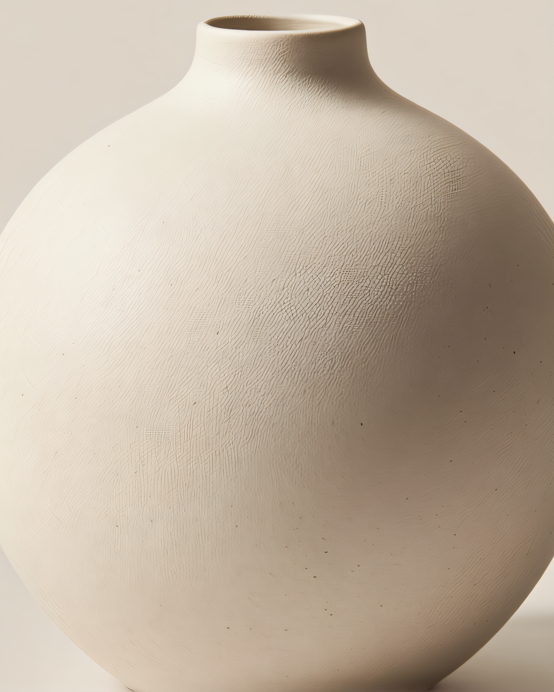 Bisque Vase — Sphere – close-up detail