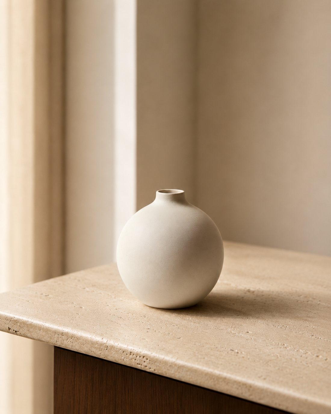 Bisque Vase — Sphere