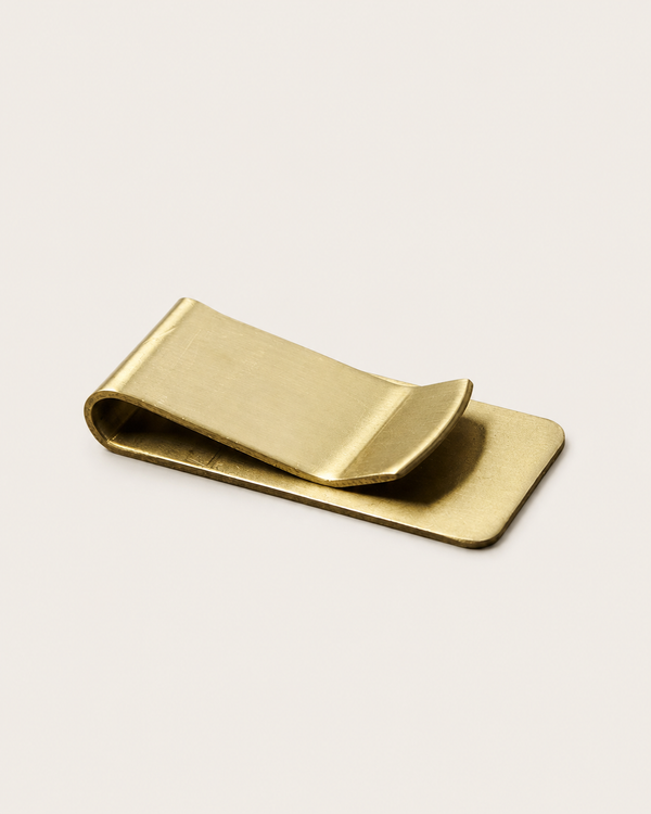Brass Banknote Wallet on white background