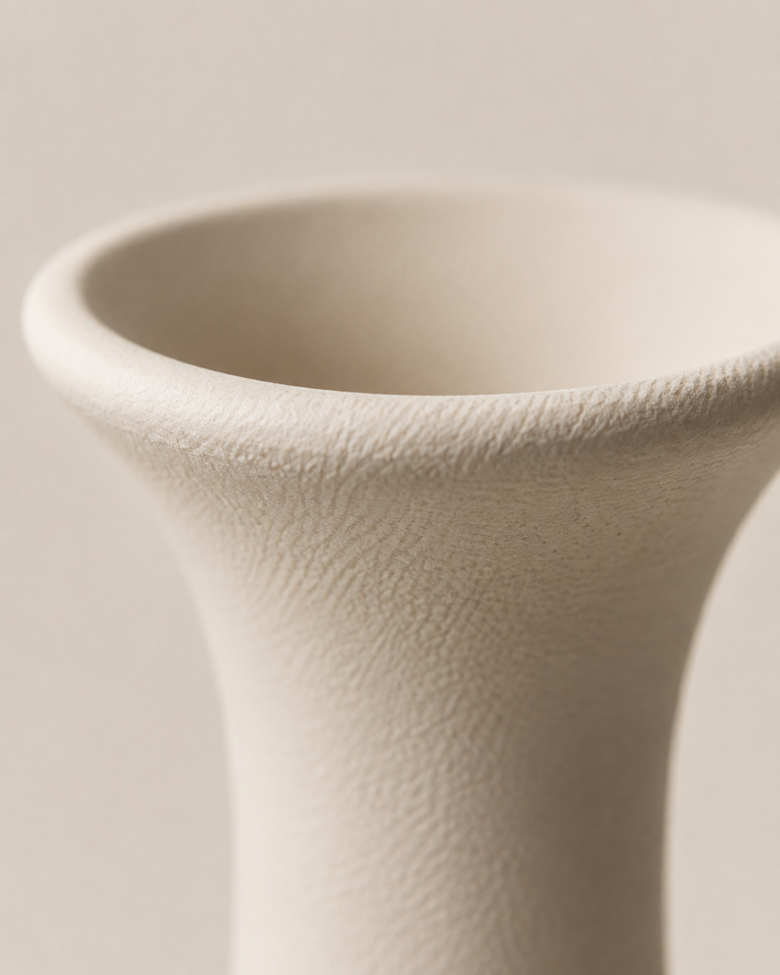 Bud Vase Trio — Sprig, detail of the Curved vase's opening