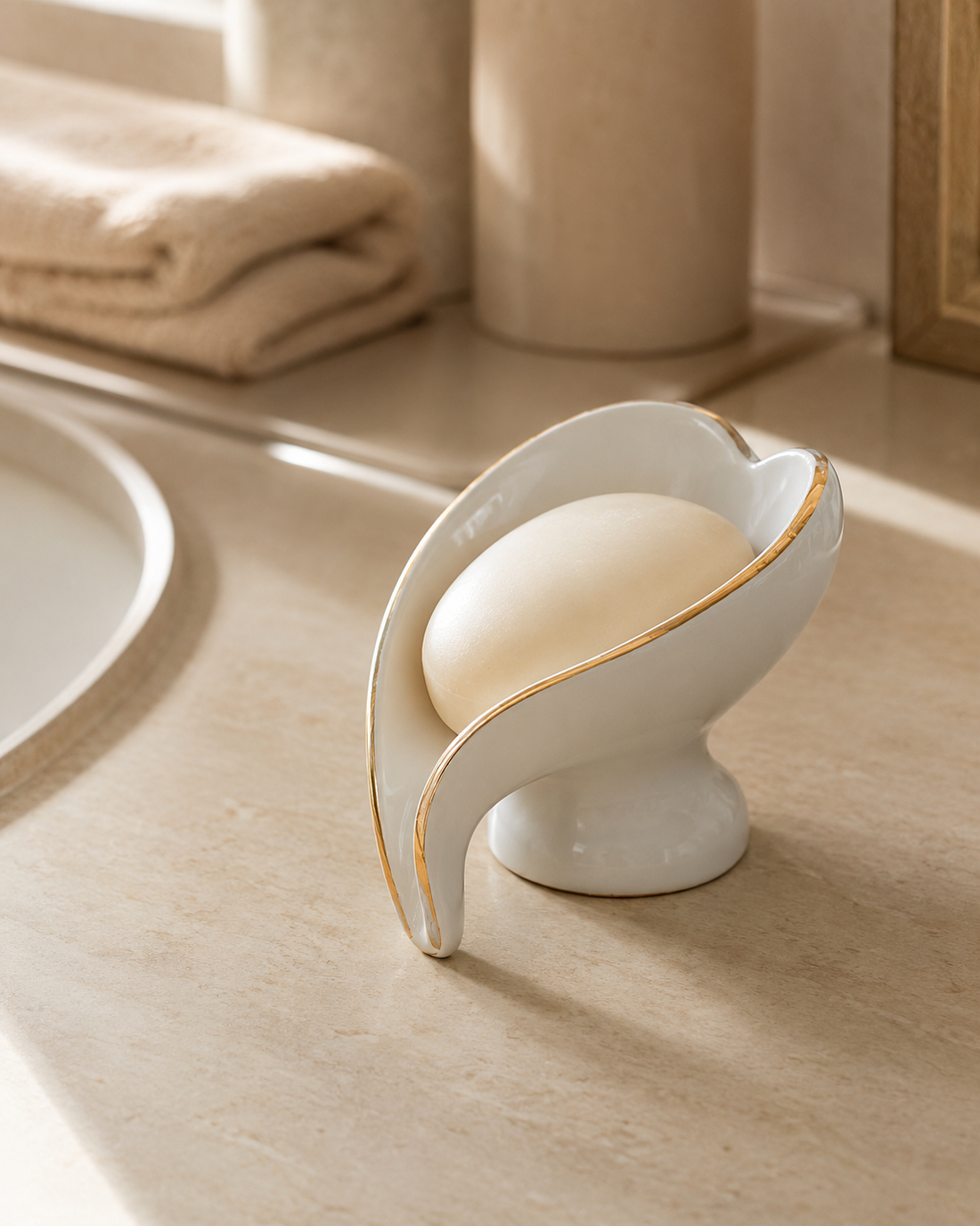 Heart Ceramic Soap Dish - lifestyle