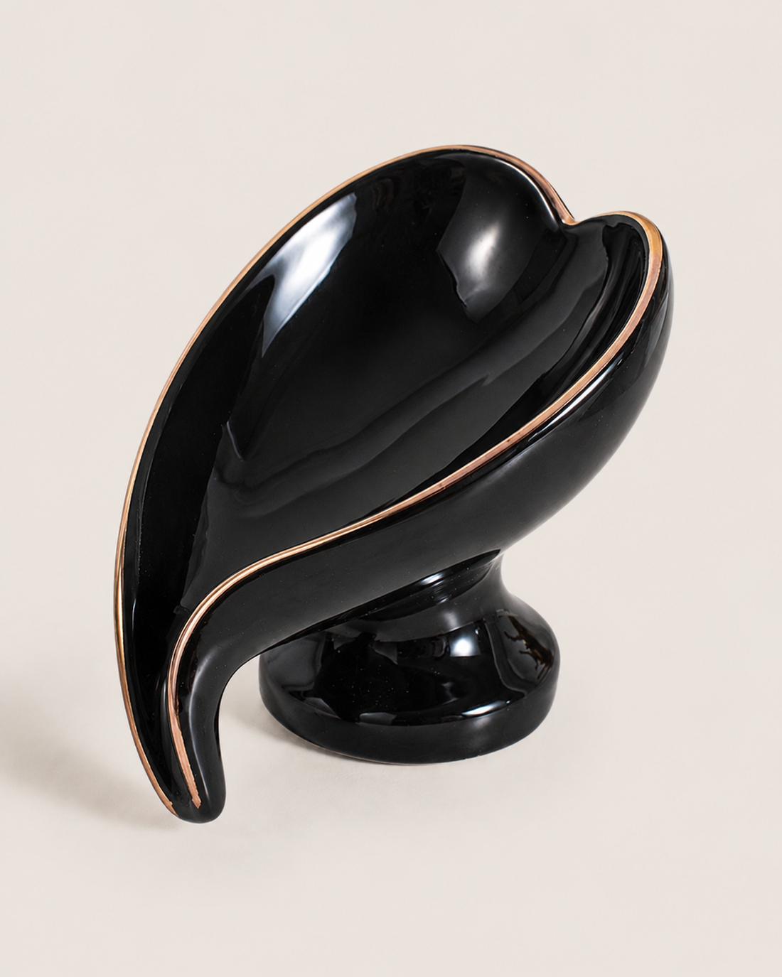 Heart Ceramic Soap Dish - Black
