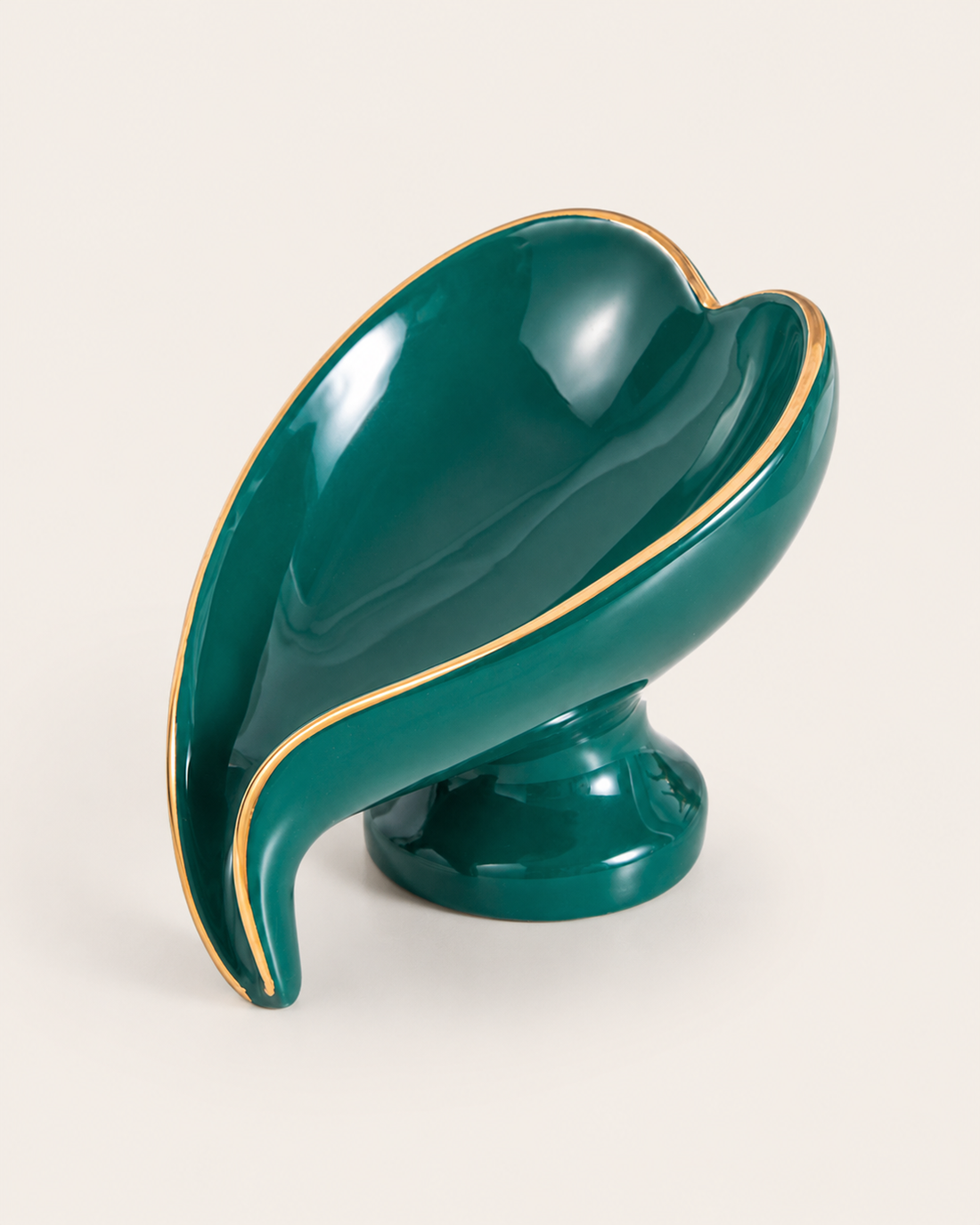Heart Ceramic Soap Dish - Green