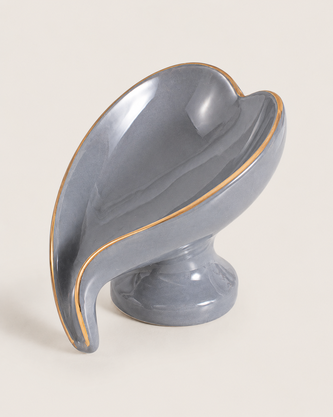 Heart Ceramic Soap Dish - Grey