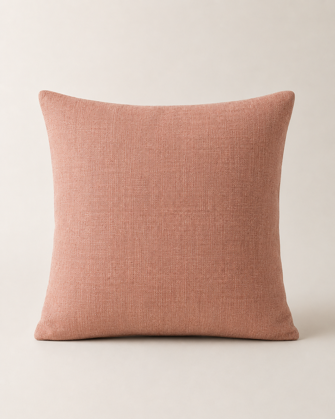 Linen Cushion Cover, Dusty Pink on white background