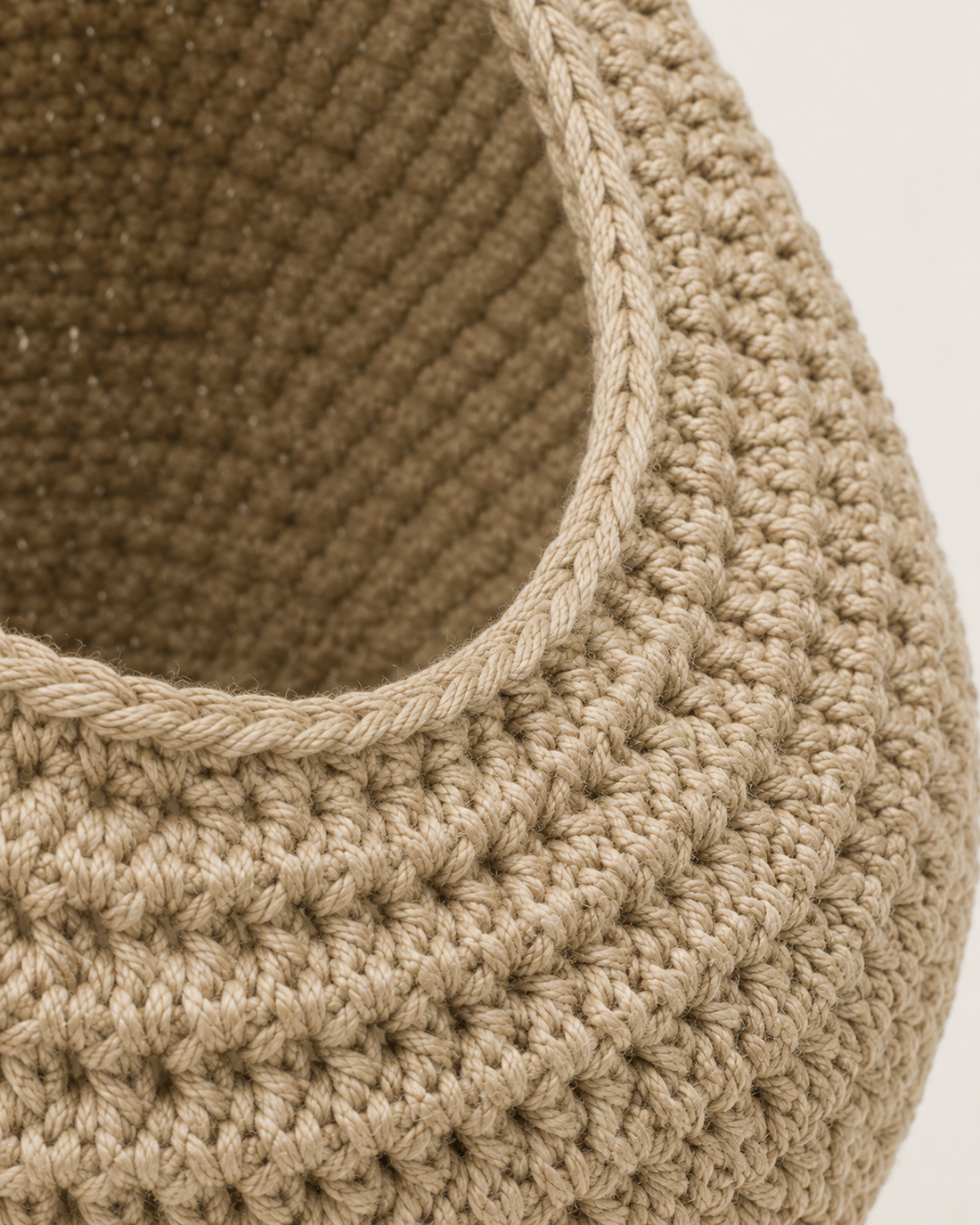 Hanging Fruit Net Basket - detail Hemp Rope