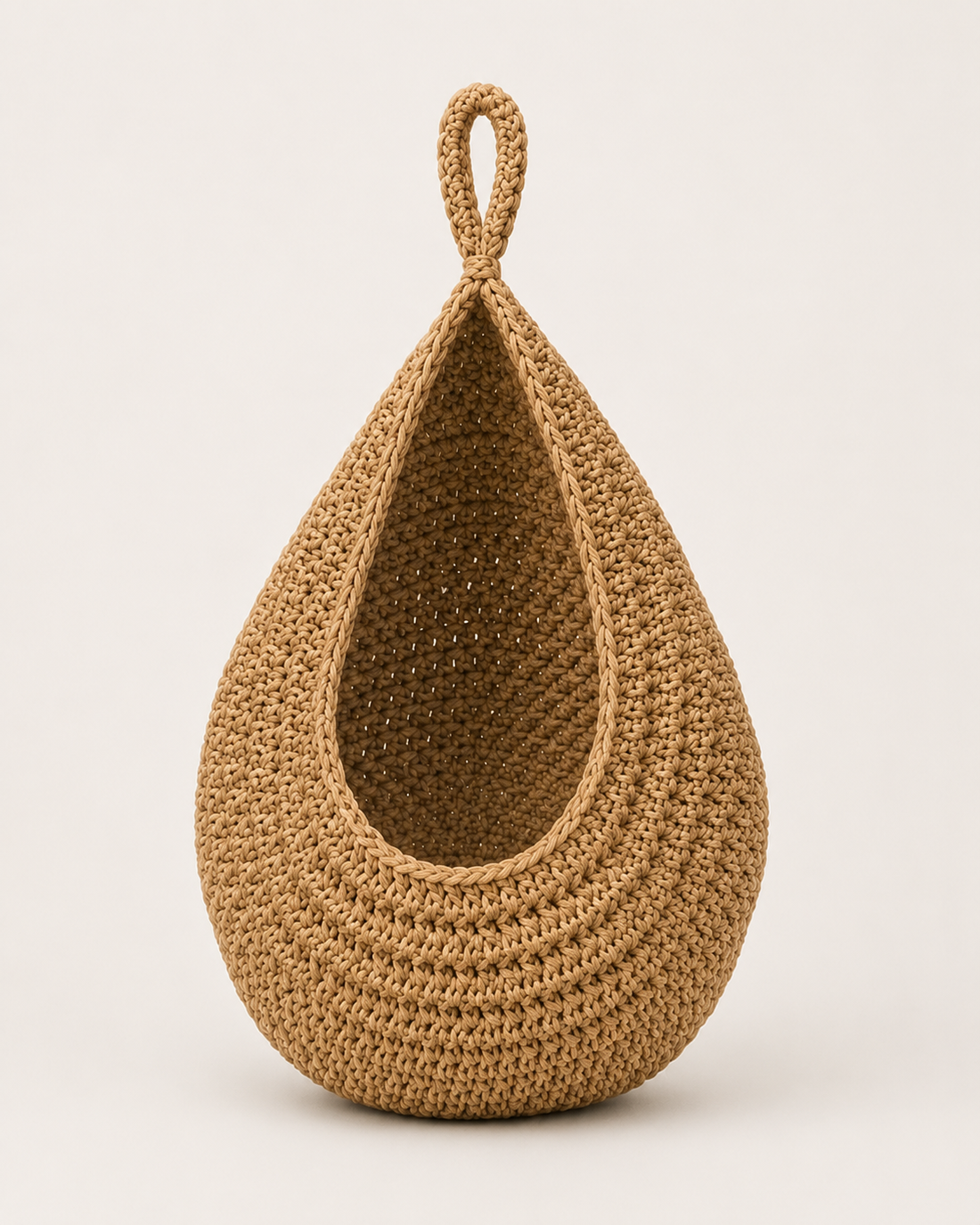 Hanging Fruit Net Basket - Caramel