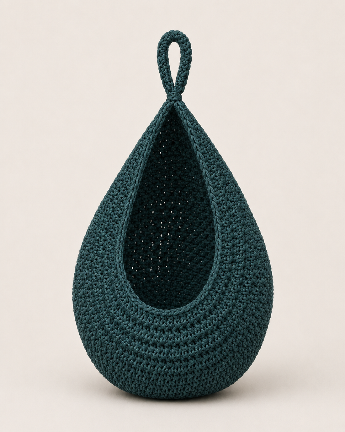 Hanging Fruit Net Basket - Dark Green