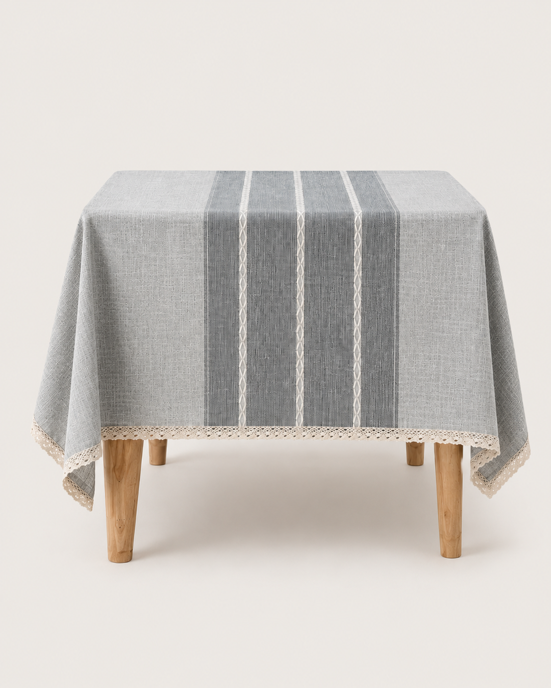 Linen Tablecloth - First Snow Grey