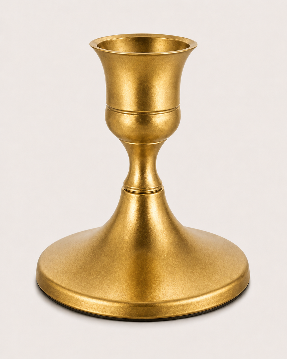 Metal Taper Candlestick on white background