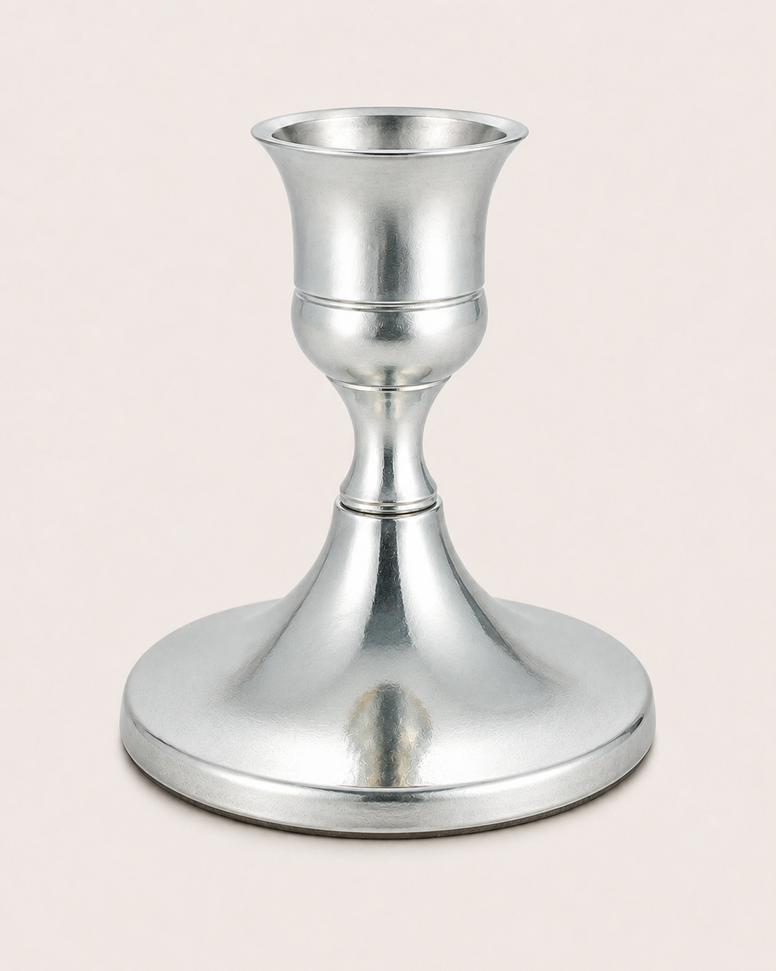 Metal Taper Candlestick on white background