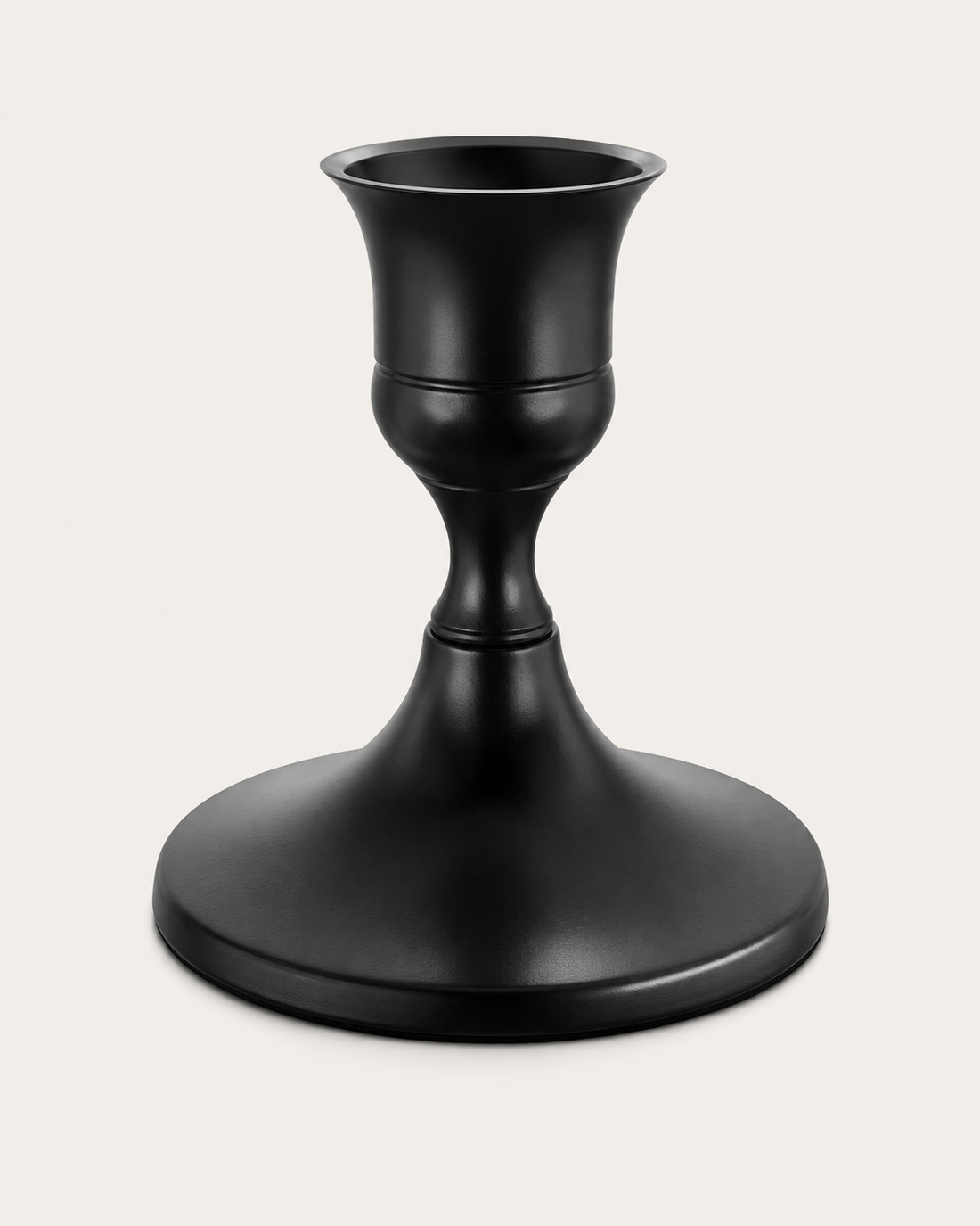Metal Taper Candlestick on white background