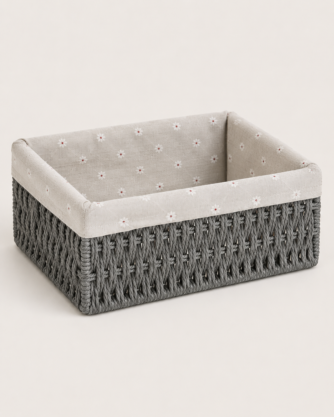 Rattan Storage Basket on white background