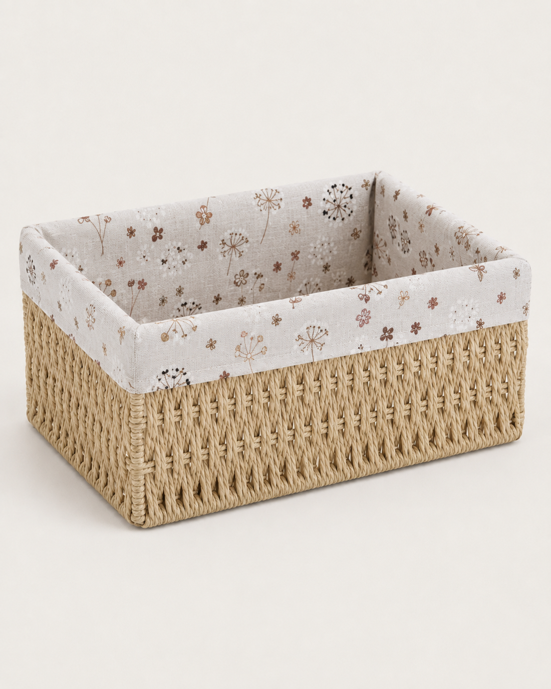 Rattan Storage Basket on white background
