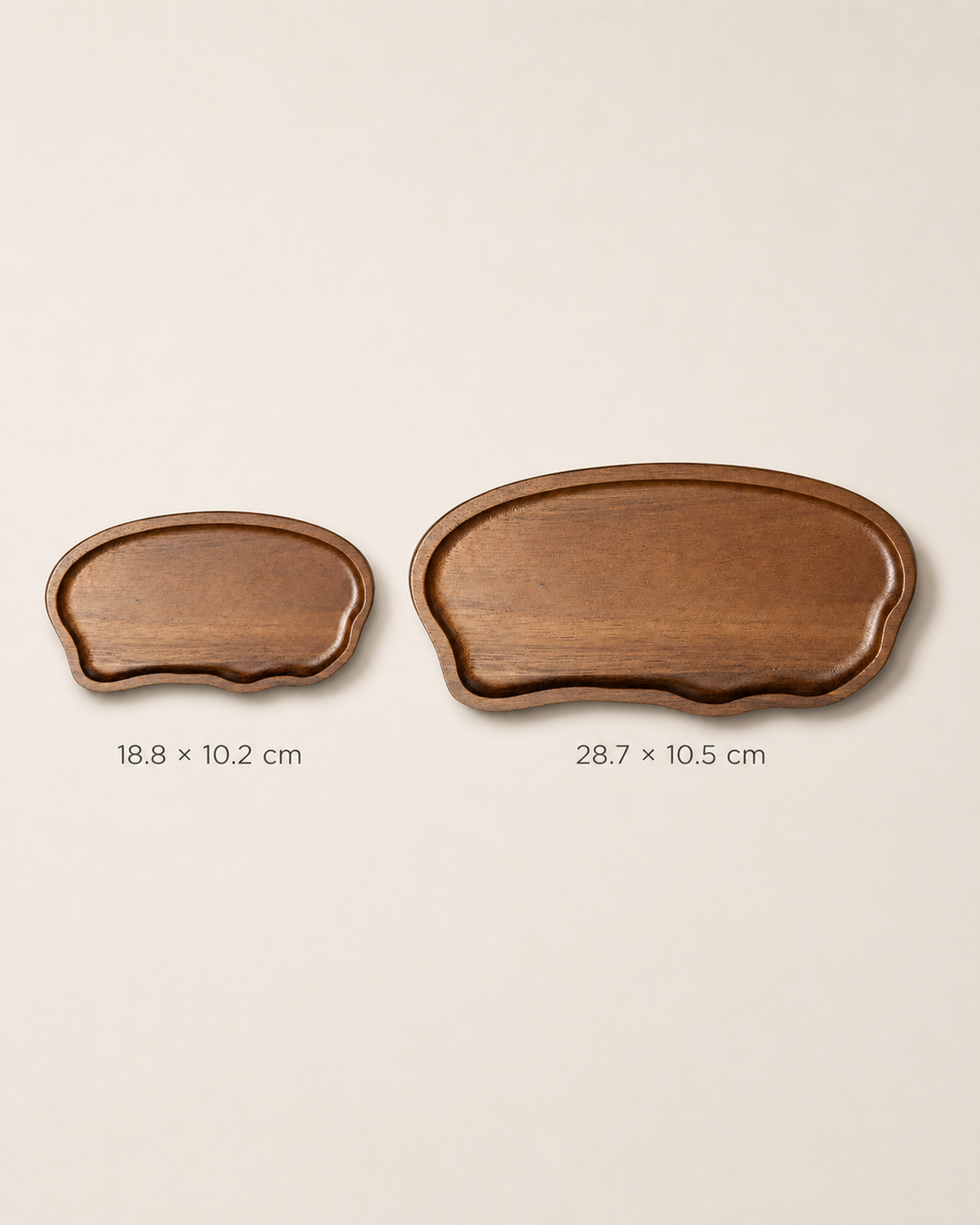 Acacia Wood Serving Tray, Cloud size comparison