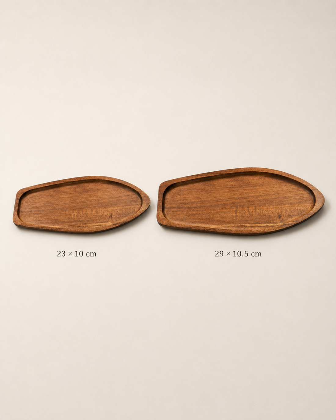 Acacia Wood Serving Tray size comparison