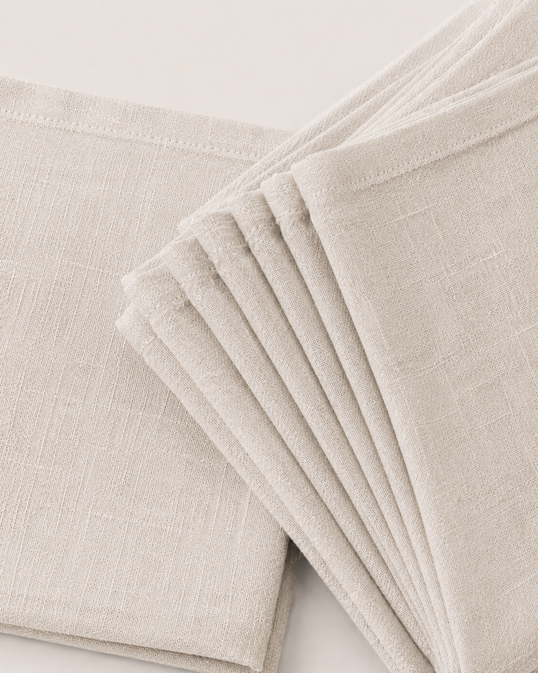 Solid Linen Napkin - detail Natural