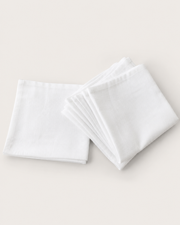 Solid Linen Napkin - White
