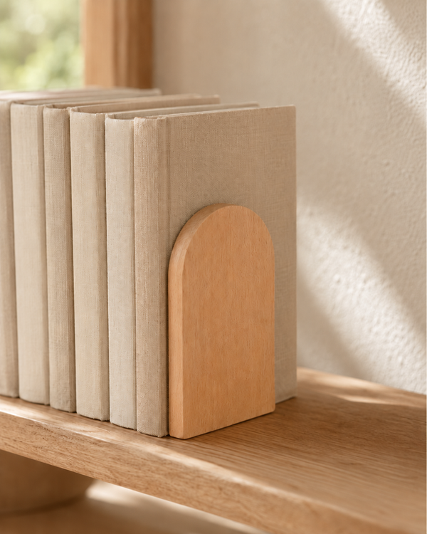 Solid Wood Bookend Stand