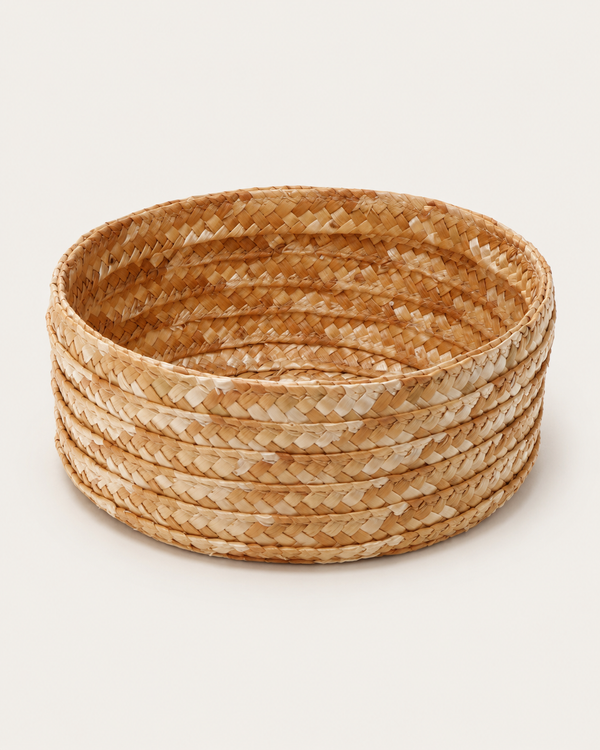 Woven Storage Basket on white background