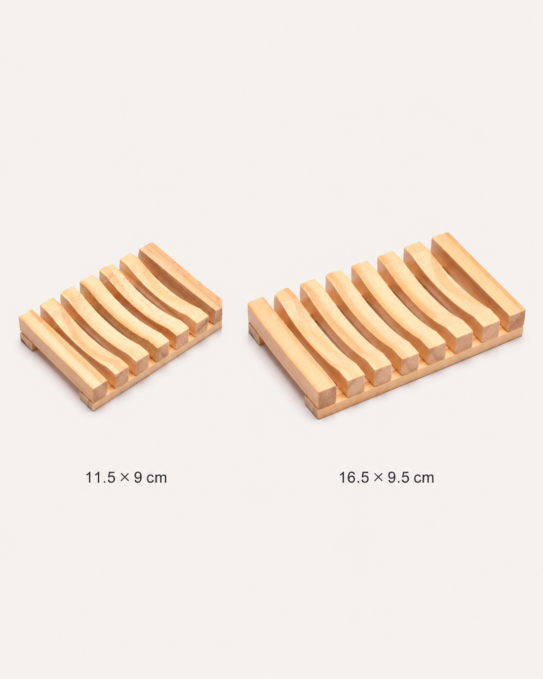 Wood Soap Box - size comparison Bamboo Framed Flat-Slat