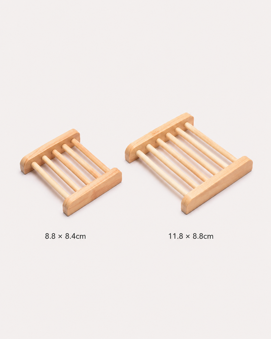 Wood Soap Box - size comparison Natural Dowel Rack