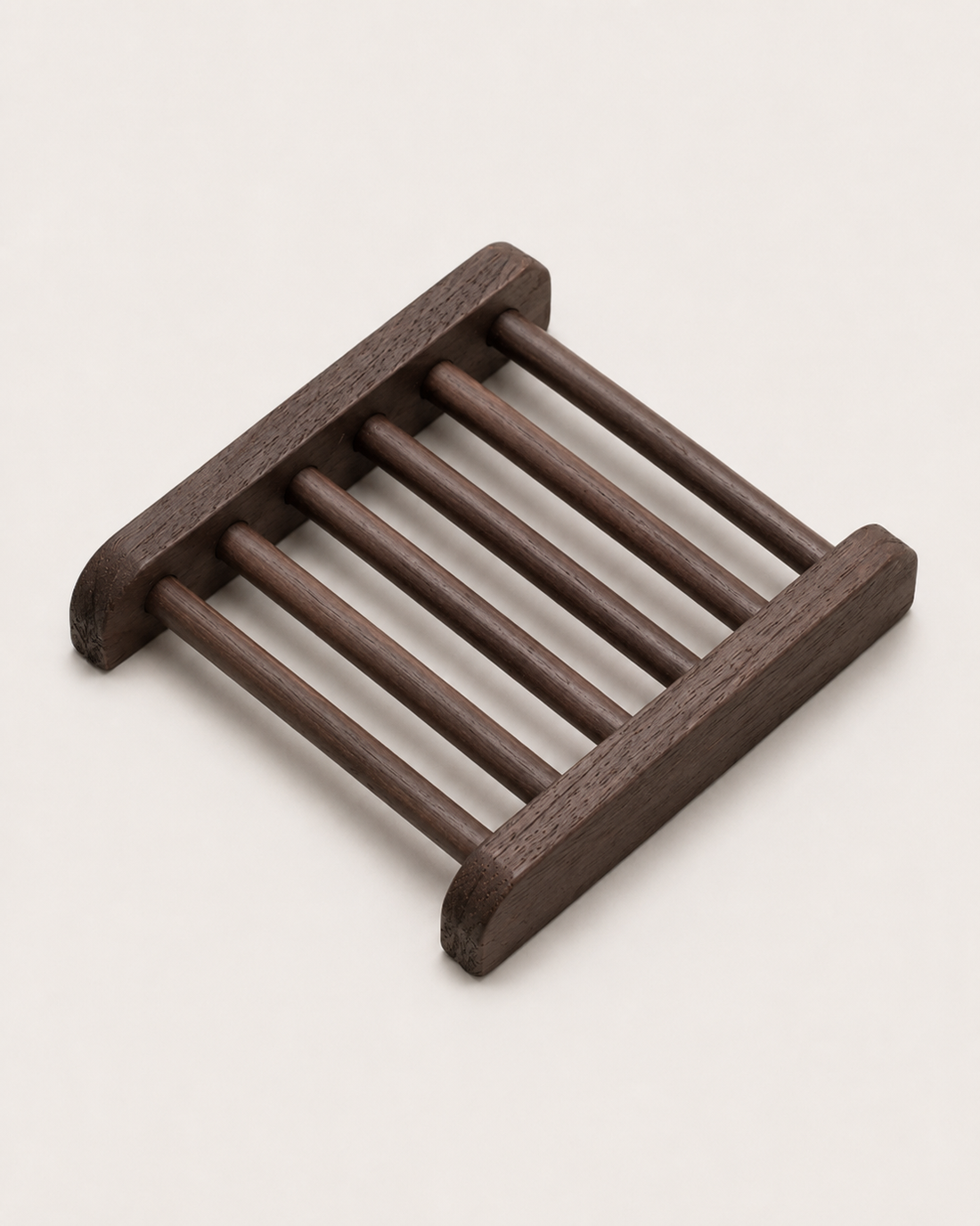 Wood Soap Box - Dark Dowel Rack