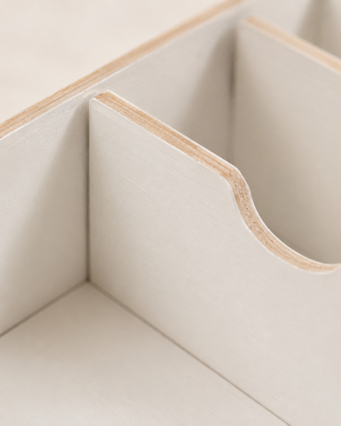 Wooden Card Box - close-up detail