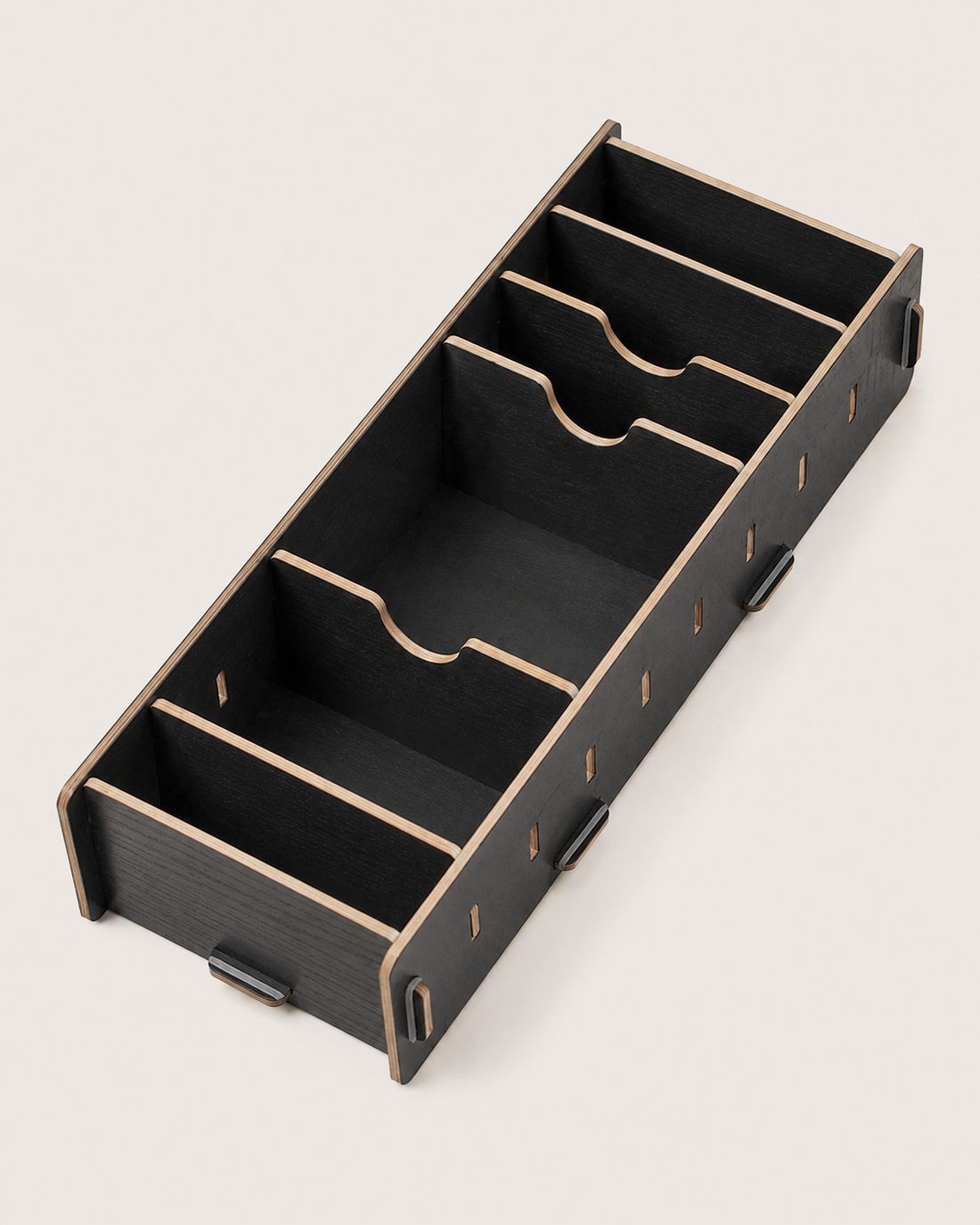 Wooden Card Box on white background